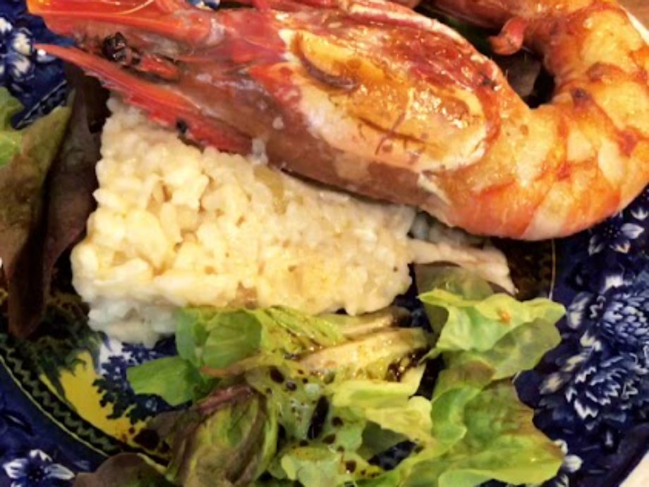 Gambas et risotto du Sémaphore à Nantes