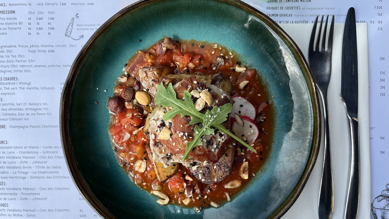 Assiette servie chez L'Estaminet aux Sables-d'Olonne